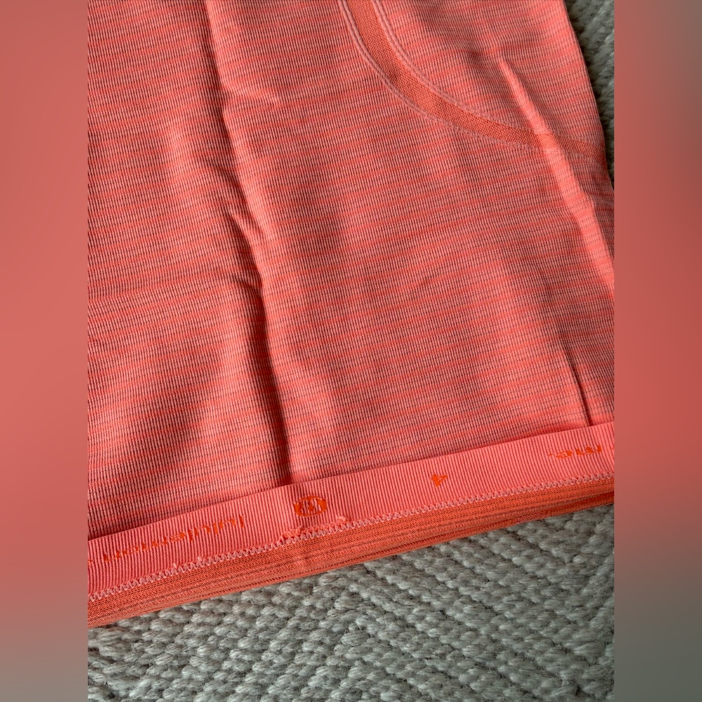 Lululemon Swiftly Tech Long-Sleeve Shirt Neon Orange sz 4 - Picture 5 of 5